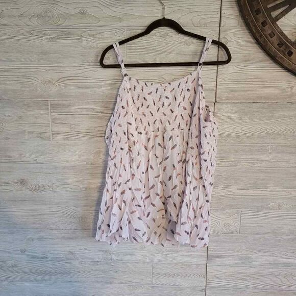 Torrid Challis Cold Shoulder Feather Blouse SZ 2 Plus Size Off Shoulder - Picture 5 of 6